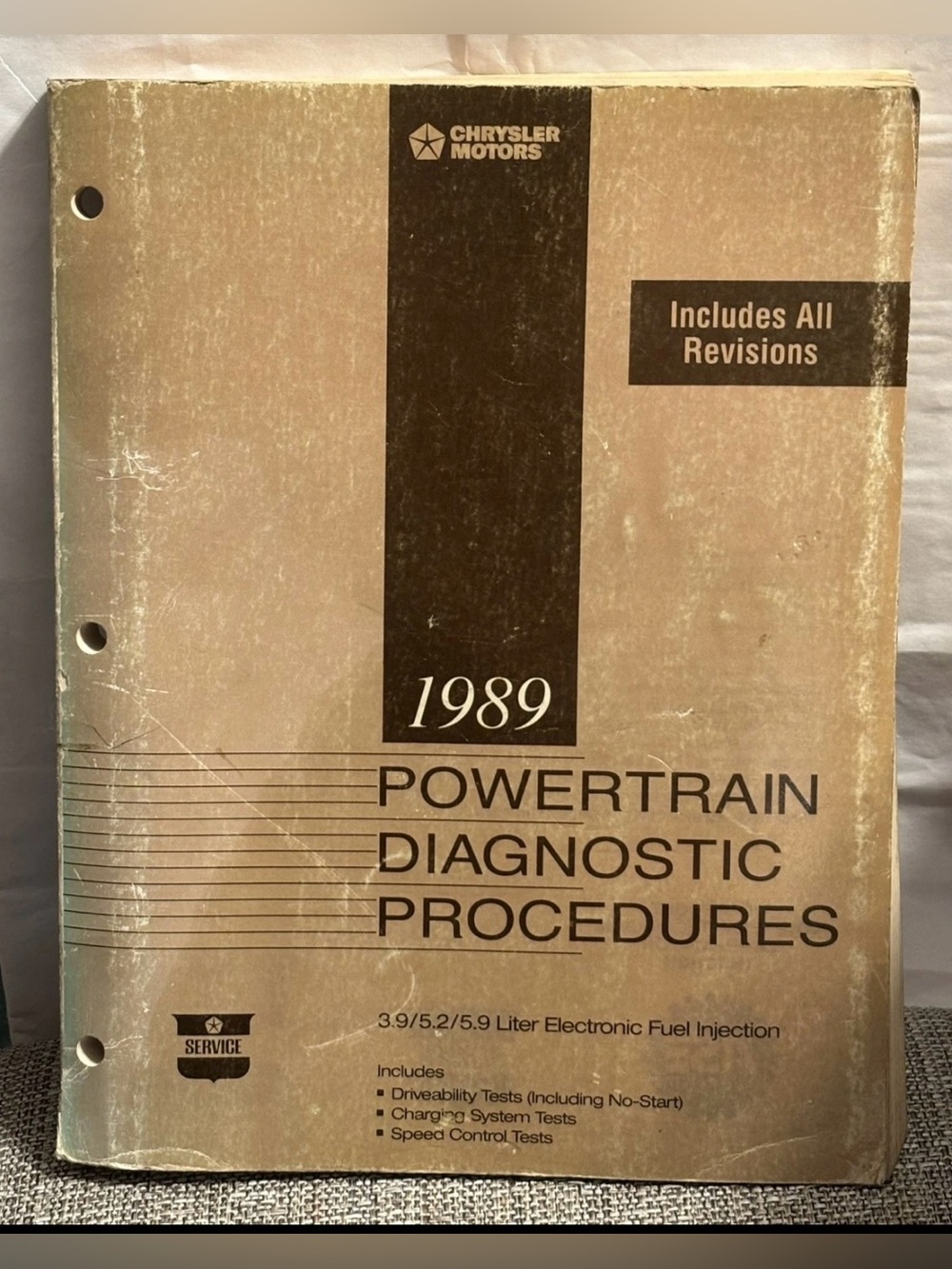 MoPaR•Chrysler Motors 1989 POWERTRAIN DIAGNOSTIC PROCEDURES MANUAL
3.9/5.2/5.9L